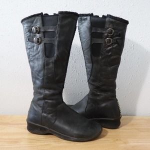 KEEN | Black Leather Winter Snow Boots Size 8